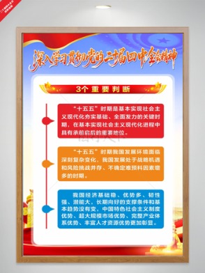 二十屆四中全會十五五規劃宣傳海報