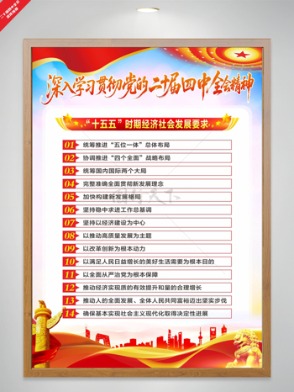 十五五發展要求二十屆四中全會精神宣傳海報